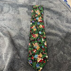 Vintage Christmas Cat Holiday Tie